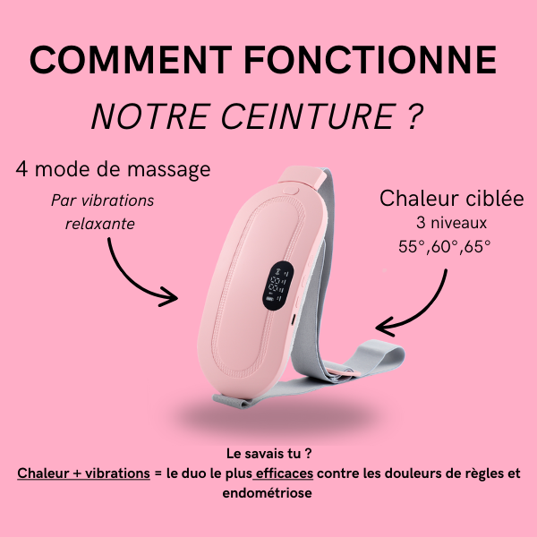 Ceinture chauffante ( Rose )